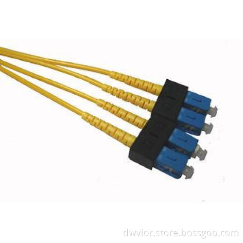 SC to SC Single Mode Optical Fiber Patch Cable , DX OFNR 50